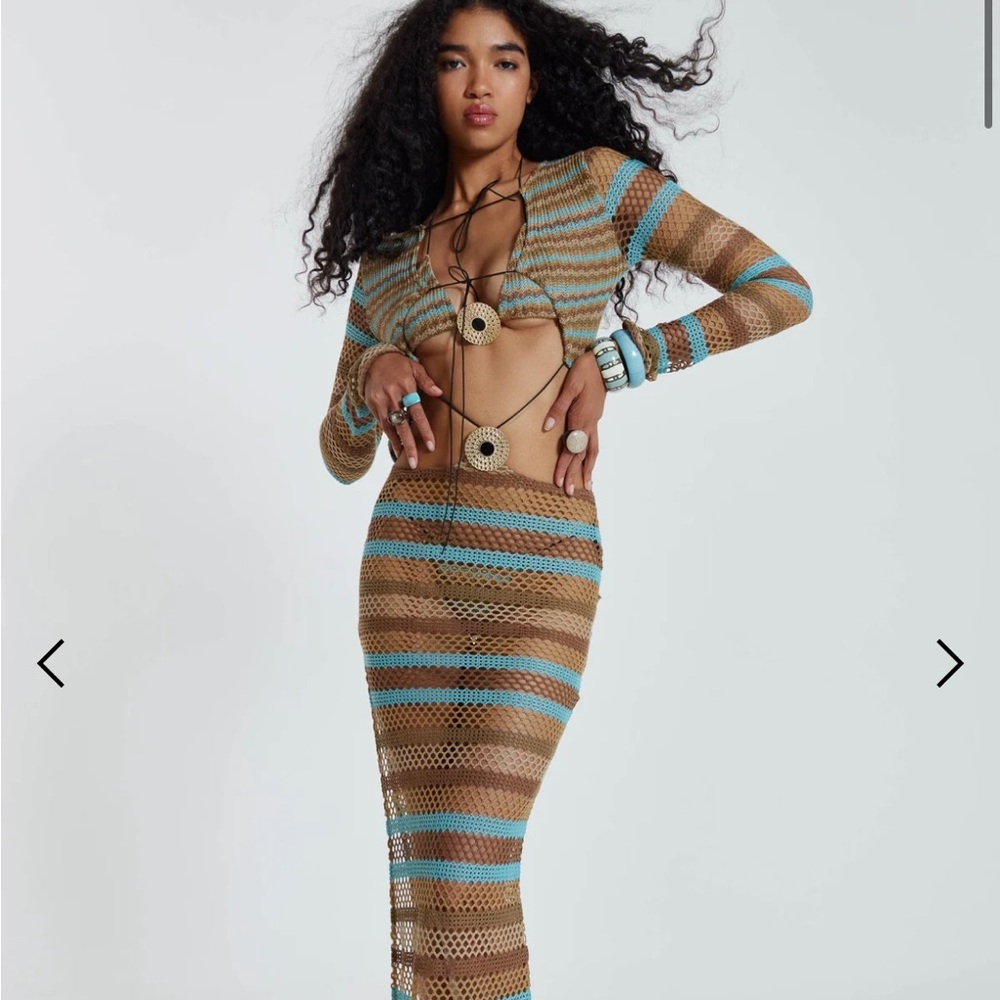 Allure Stripe Knitted Maxi Dress